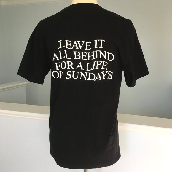 H&M LOGG Black Life of Sundays Aesthetic Graphic T Shirt Small Y2K ASSC - Picture 1 of 8